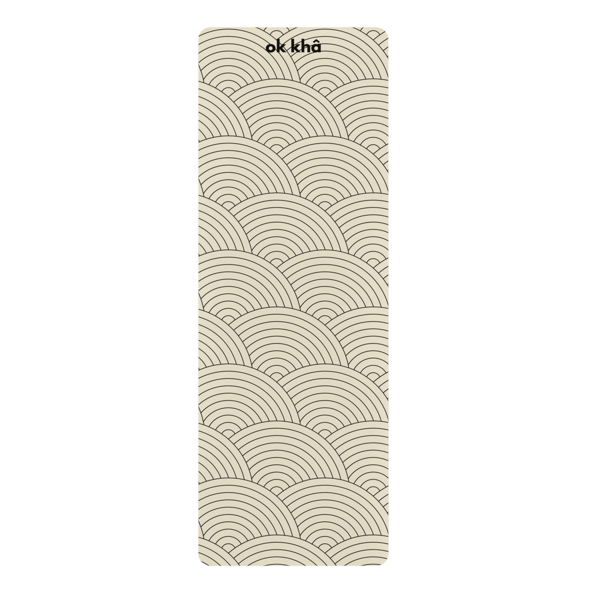 Yoga Mat - Beige Scallop Design